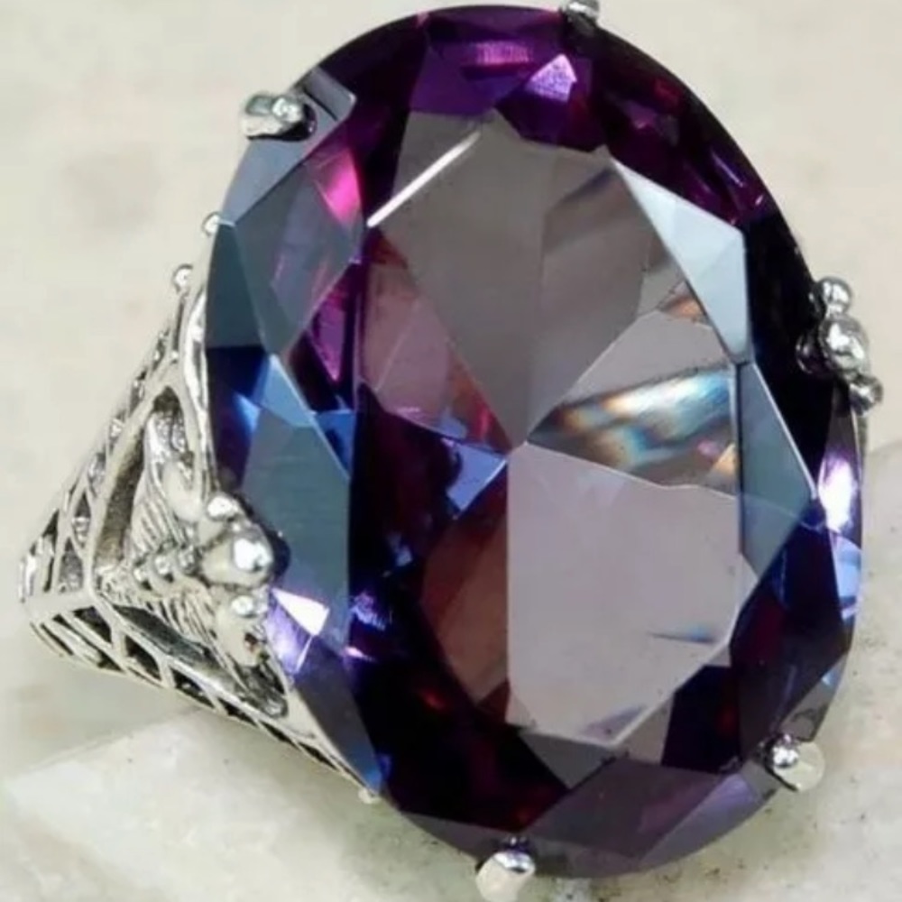 Sterling silver amethyst zircon
